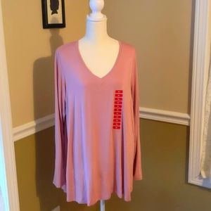 New Utopia by Hue pink long sleeve shirt